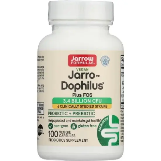 Jarrow Formulas, Inc. Vegan Jarro-Dophilus Plus Fos 3.4 Billion Cfu 100 Veg Capsules image {2}
