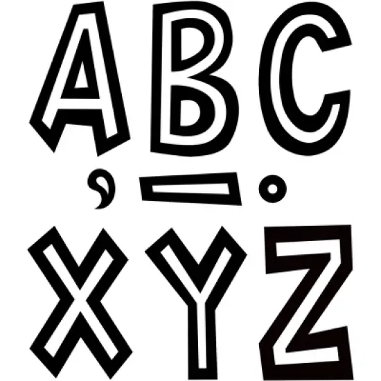 Teacher Created Resources&reg; Black and White 7" Fun Font Letters, Pack of 120 image {1}
