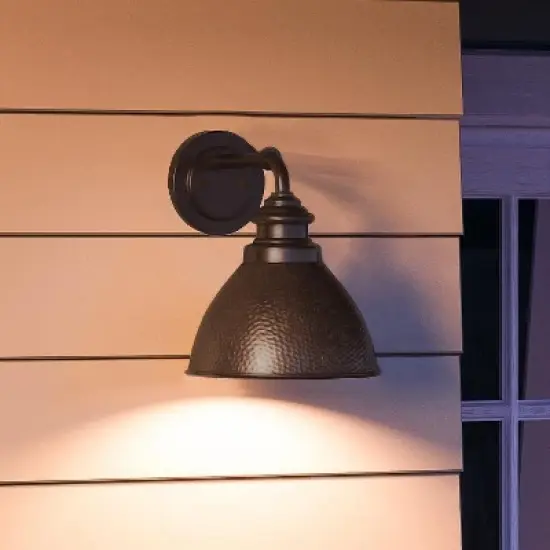 Urban Ambiance Luxury Hammered Outdoor Wall Light,  9-3/4" x 8",  Olde Bronze Finish, UHP1173 image {8}