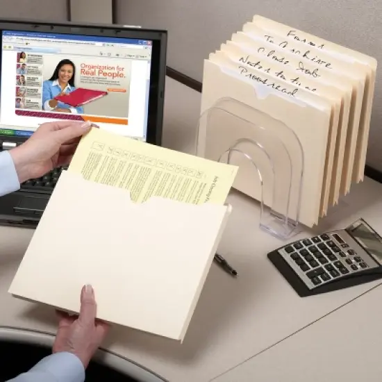 Smead File Jacket, Reinforced Straight-Cut Tab, 1" Expansion, Letter Size, Manila, 50 per Box (75520) image {7}