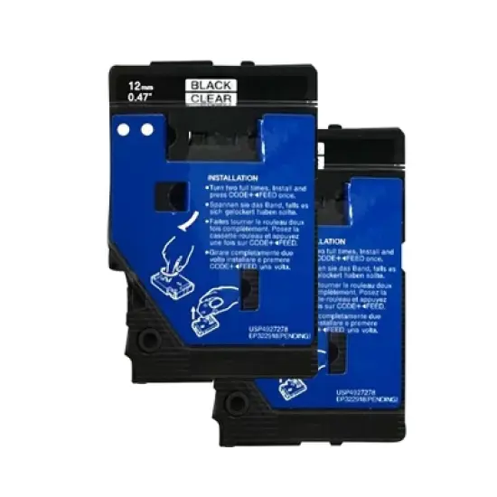 Brother P-Touch TC Tape Cartridges for P-Touch Labelers - Black (2 Per Pack) image {2}