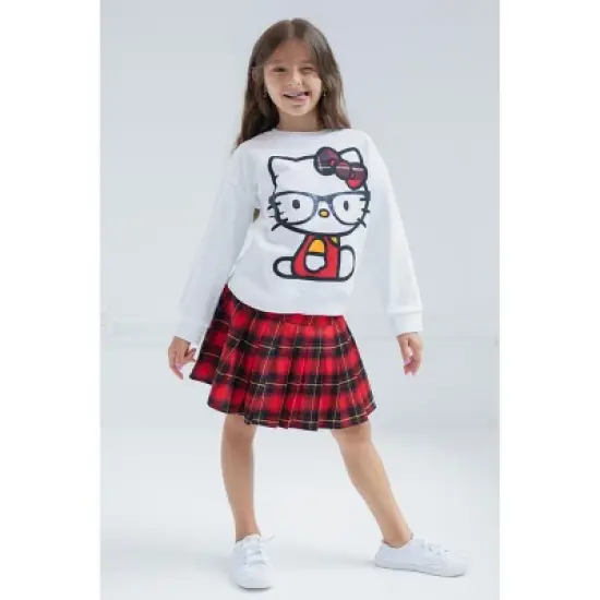Hello Kitty Girls Fleece Sweatshirt and Skirt Toddler to Big Kid image {3}