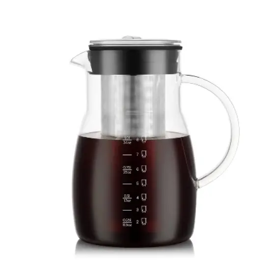 Bodum Melior 8c 34oz Cold Brew and Ice Tea Maker: Cold Brew Coffee Maker, BPA-Free, Dishwasher-Safe, Reusable Filter image {1}