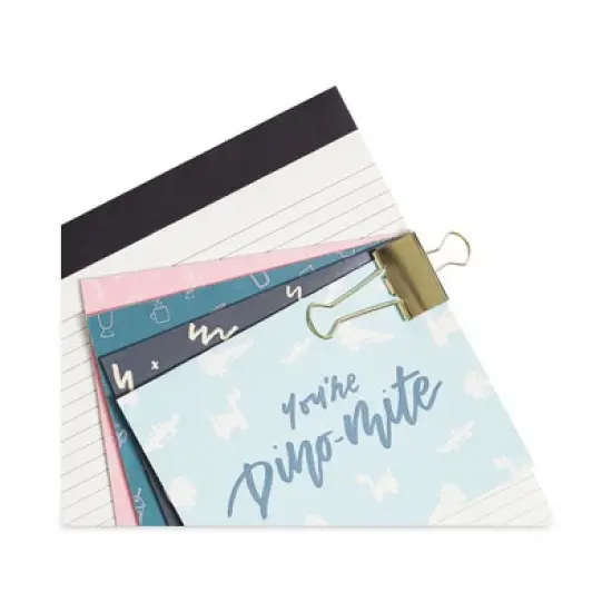 U Brands Binder Clips, Medium, Gold, 72/Pack image {3}