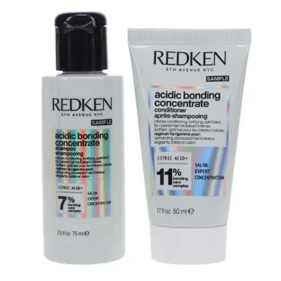 Redken Acidic Bonding Concentrate Shampoo 2.53 oz & Acidic Bonding Concentrate Conditioner 1.7 oz Combo Pack image {8}