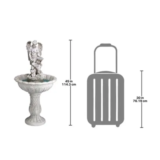 Design Toscano Heavenly Moments Angel Sculptural Fountain image {7}