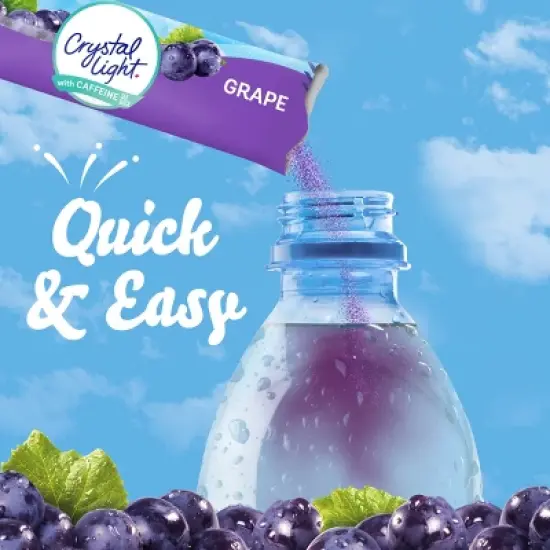 Crystal Light On the Go Grape Energy Drink Mix - 10pk/0.11oz Stix image {2}