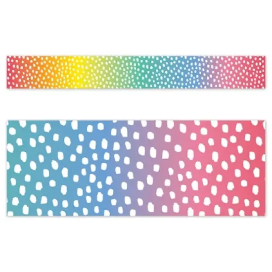 Creative Teaching Press&reg; Core Decor Messy Dots on Rainbow EZ Border, Bulletin Board Border, 48 Feet Per Pack, 3 Packs image {1}