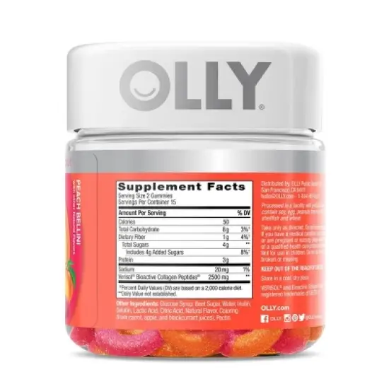 OLLY Collagen Rings Supplement Gummies for Skin Resilience - 30ct image {3}