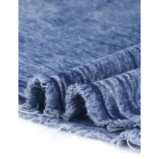 Agnes Orinda Women's Plus Size Denim Overall Zipper Frayed Adjustable Strap Suspender Dresses image {5}