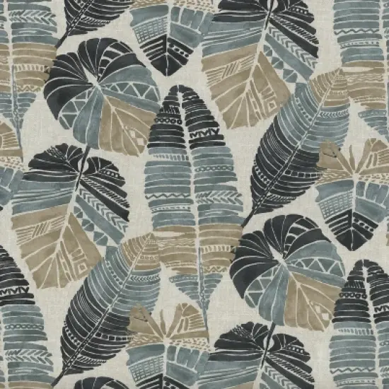 2pc 18.5"x15.5" Outdoor/Indoor Rounded Chair Pad Hixon Stone Black - Pillow Perfect image {4}