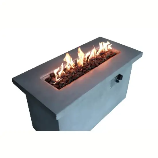 24" H Concrete Outdoor Fire Pit Table with Propane/Natural Gas Compatibility image {9}