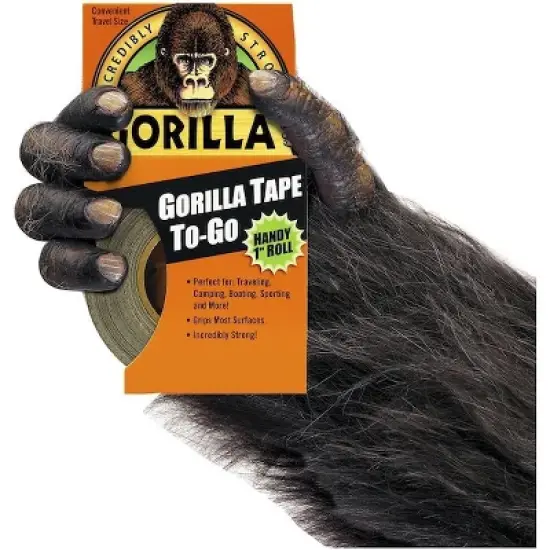 Gorilla Glue  Duct Tape,Black,1 in x 10 yd,17 mil 6100109 image {4}