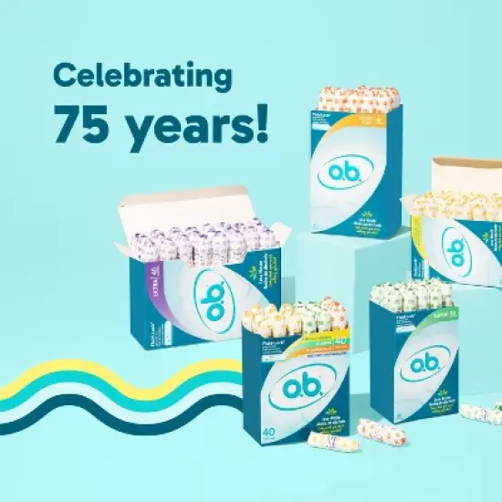 o.b. Non-Applicator Ultra Absorbency Tampons - Unscented - 40ct image {13}