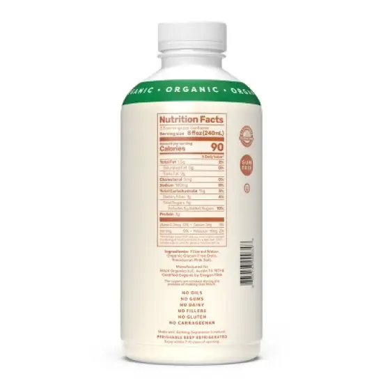 MALK Organics Original Oat Milk - 28 fl oz image {2}