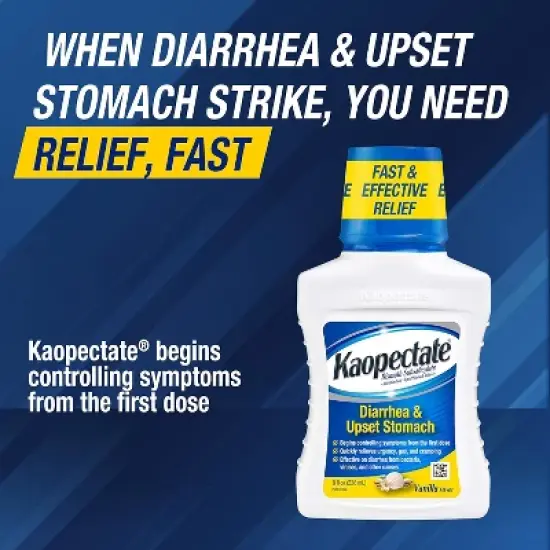 Kaopectate - Multi-Symptom Relief For Diarrhea & Upset Stomach, Vanilla, 8 Oz image {3}