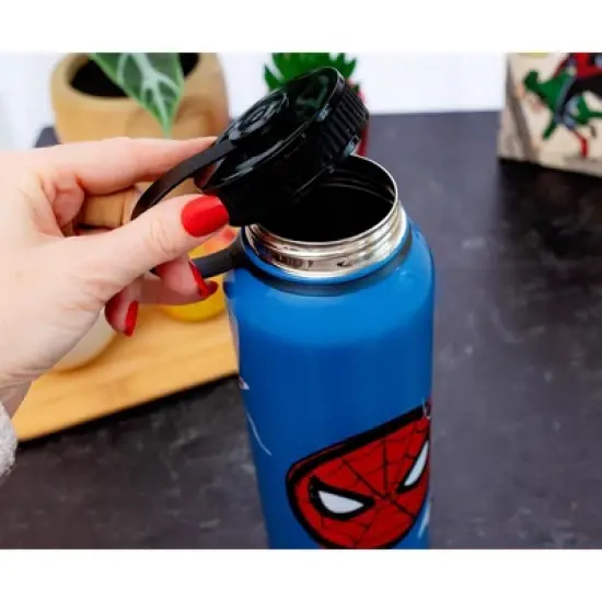 Silver Buffalo Marvel Comics Spider-Man Stainless Steel Water Bottle | Holds 42 Ounces image {5}