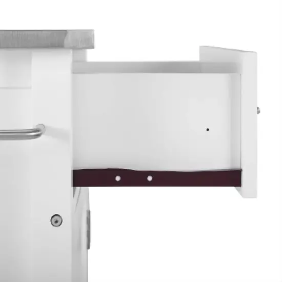 Savannah Stainless Steel Top Compact Kitchen Island Cart White - Crosley image {11}