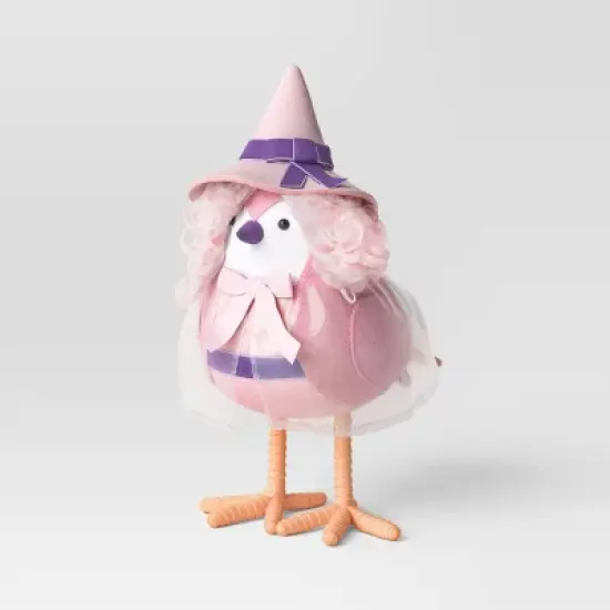 Featherly Friends&trade; 'Glitzy' Good Witch Bird Figurine - Hyde and EEK! Boutique&trade; Pink image {2}