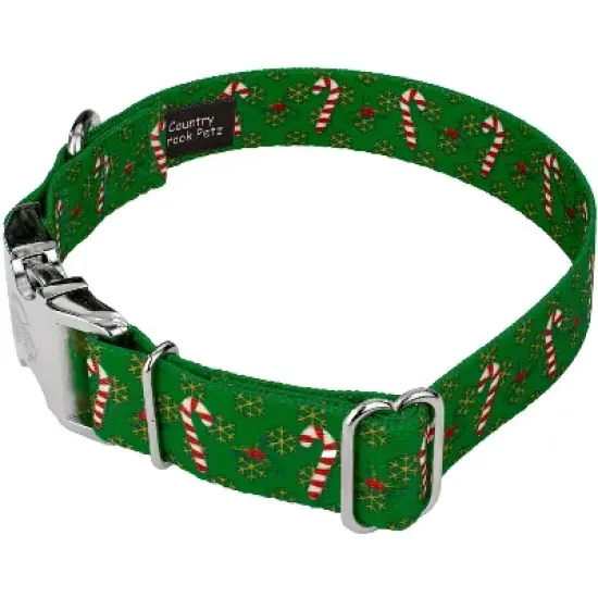 Country Brook Petz Premium Candy Cane Christmas Dog Collar image {1}