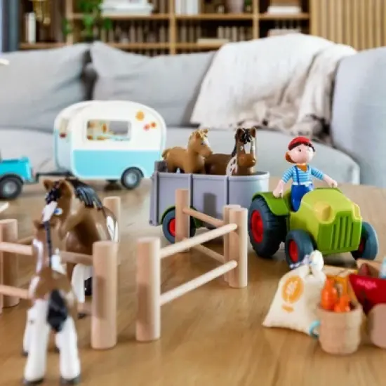 HABA Kullerbu Momentum Motor Tractor with Trailer image {6}