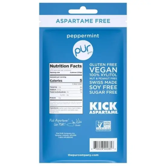 Pur Gum Peppermint Bag - 2.72oz image {2}