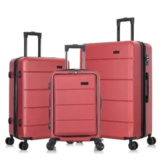 InUSA Elysian Lightweight Hardside Carry On Spinner 3pc Luggage Set image {19}