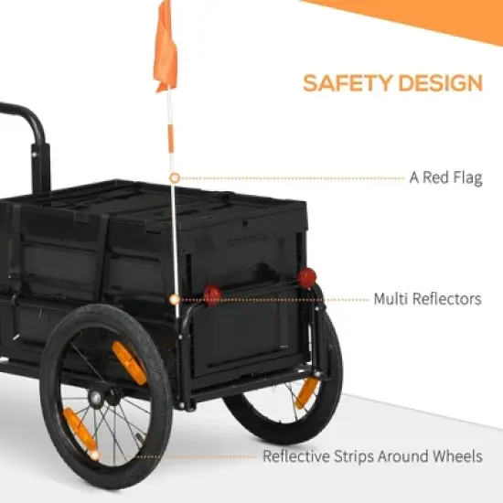 Gulches Pet Strollers: Versatile Bike Cargo Trailer with Removable Storage Box and Quick Release Wheels image {7}