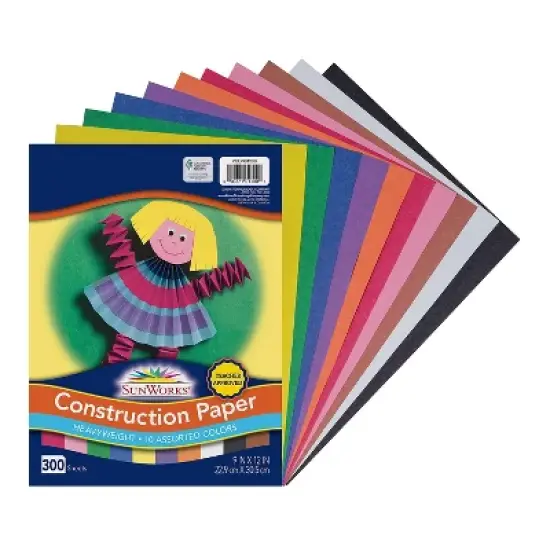 Prang Smart Stack 9" x 12" Construction Paper Assorted Colors 300 Sheets/Pack (PCON01300) image {2}
