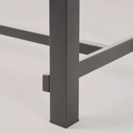 Jefferson 9pc Wood and Wicker Dining Set - Light Gray/Gray - Christopher Knight Home image {5}