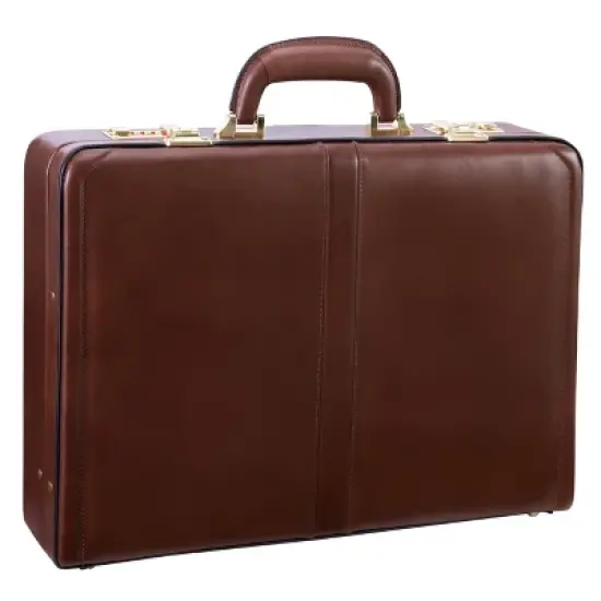 McKlein Reagan Leather 3.  Attache Briefcase - Brown image {5}