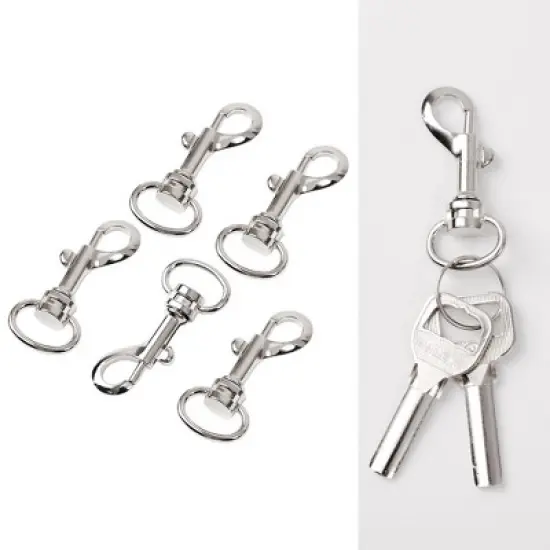 Unique Bargains Metal Eye Bolt Hook Lobster Swivel Spring Clips 5 Pcs image {4}