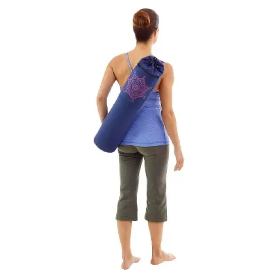 Pilates & Yoga Canvas Mat Bag - Purple image {2}