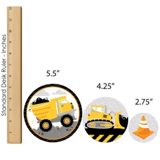 Big Dot of Happiness Dig It - Construction Party Zone - Baby Shower or Birthday Party Decor and Confetti - Terrific Table Centerpiece Kit - Set of 30 image {7}