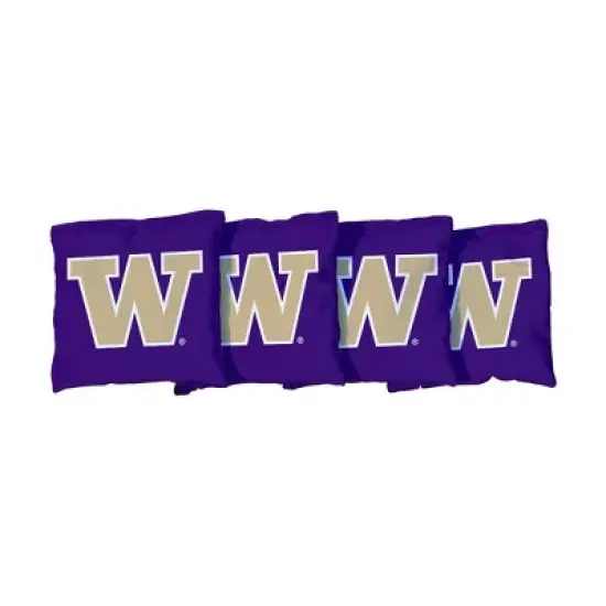 NCAA Washington Huskies Corn-Filled Cornhole Bags Purple - 4pk image {1}