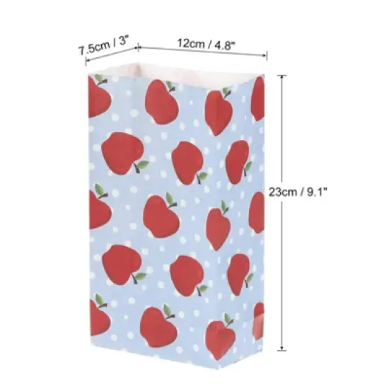 Unique Bargains Paper Gift Bag Pack Fruit Storage Bag for Party Favor 50 Pcs image {1}