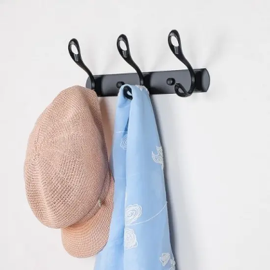 Unique Bargains Household Wall Mounted Stainless Steel Coat Rack Hook Rail for Coat Hat Towel Mudroom Bathroom image {1}