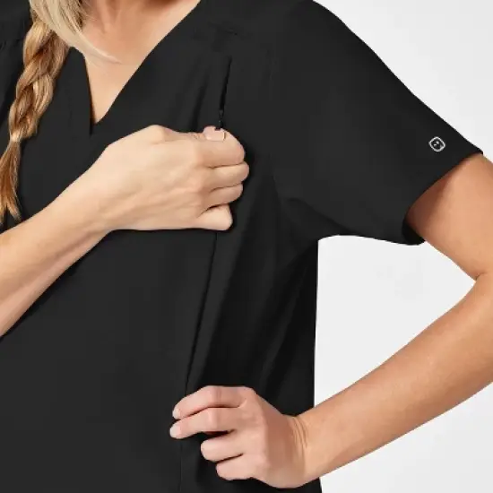 Wink W123 Maternity V-Neck Scrub Top image {4}