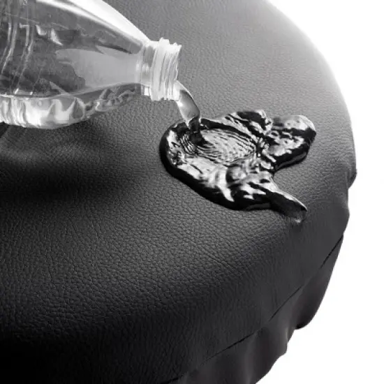 Saloniture 2-Pack Round Stool Seat Cover, Waterproof Slipcover for Swivel Chair or Barstool image {3}