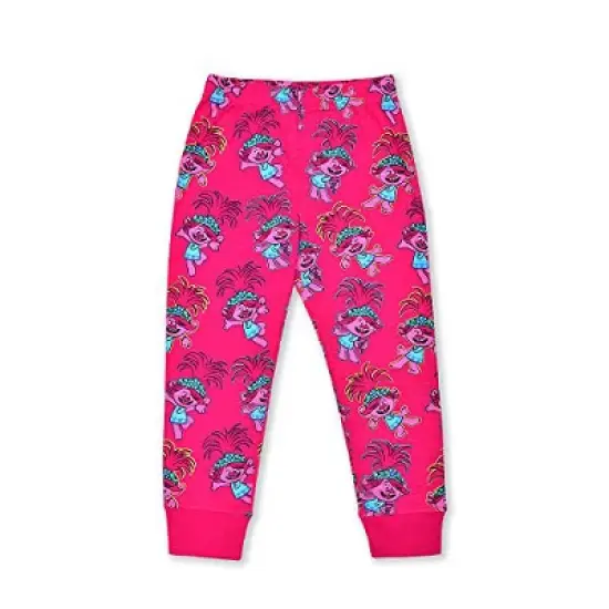 Universal Girl's Trolls Poppy Graphic Printed Long Sleeve Shirt and Jogger Pants Set for kids image {1}