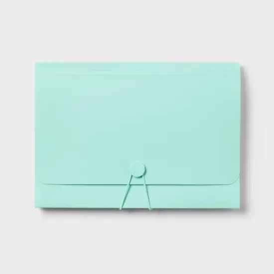 7 Pocket Expanding File Folder Letter Size Teal - up&up&trade; image {4}