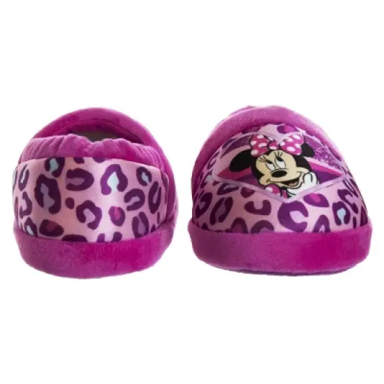 Josmo Kids Girl's Minnie Mouse Slippers - Plush Lightweight Warm Comfort Soft Aline House Slippers - Hot Pink Purple (sizes 5-12 toddler-little kid) image {5}