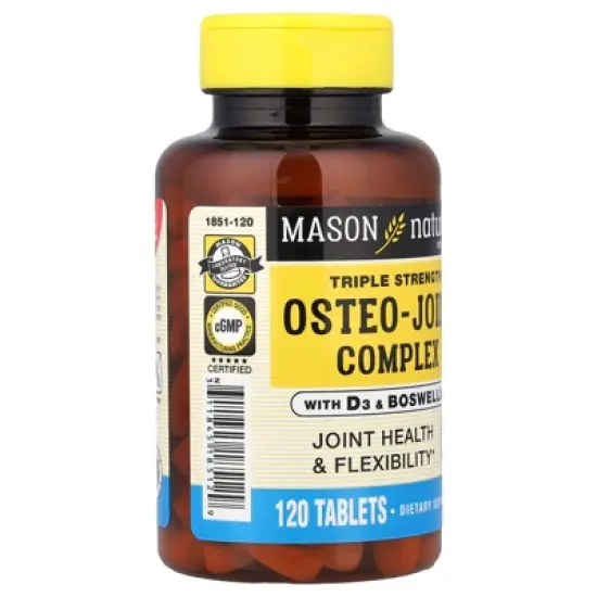 Mason Natural Osteo-Joint Complex with D3 & Boswellia, Triple Strength, 120 Tablets image {3}