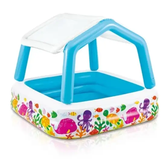 Intex 8' x 6.25' x 43" Dinosaur Play Center w/ 5' x 48" Kids Swimming Pool image {2}