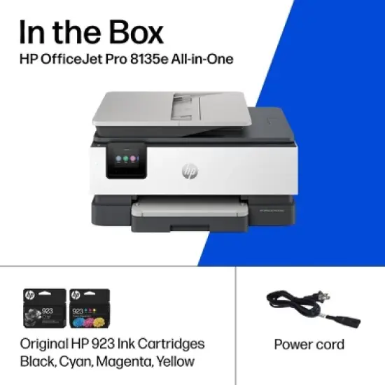 HP OfficeJet Pro 8135e Wireless All-in-One Color Printer Scanner Copier with 3 Months Free Instant Ink (40Q35A): Inkjet, USB, Bluetooth image {8}
