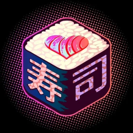 Men's Design By Humans I Love Sushi Pink Glow By EranFowler Tank Top image {1}