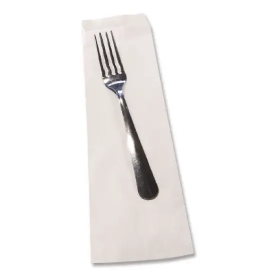 Bagcraft Silverware Bags, 2.25" x 10" x 10", Translucent White, 2,000/Carton image {3}