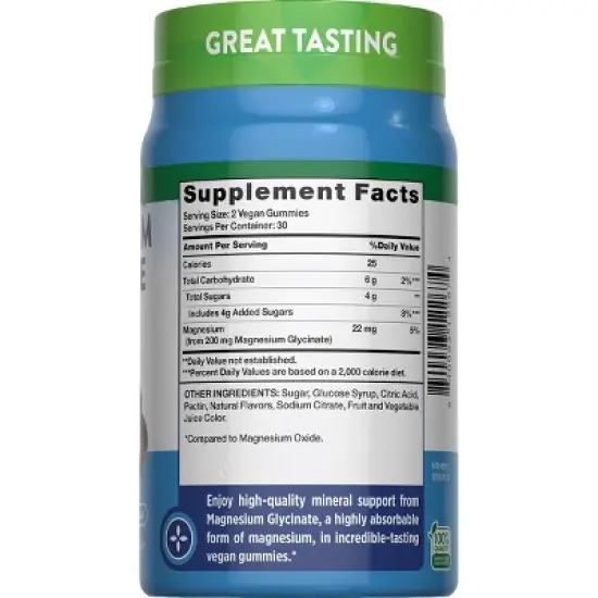 Nature's Truth Magnesium Glycinate Dietary Vegan Supplements Gummies - 60ct image {1}