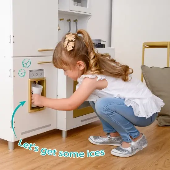 Teamson Kids Mayfair Kids Wooden Play Kitchen & 11 Accessories White TD-13302D image {4}