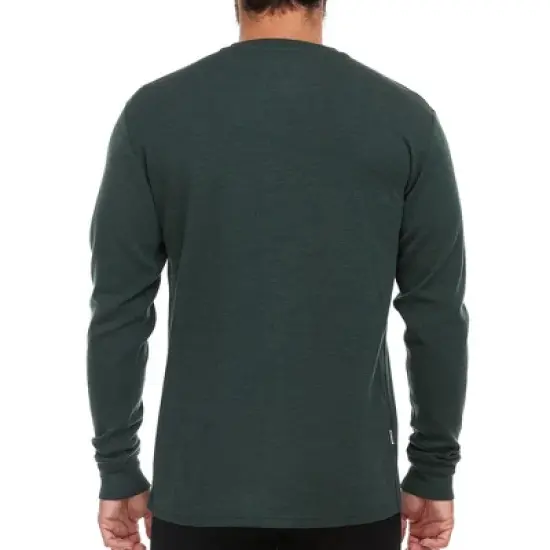 Minus33 Merino Wool Midweight - Men's Long Sleeve Henley 100% Merino Wool Forest Green L image {1}